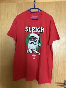 Hard Rock Café T-Shirt Rot mit Druck „Sleigh all Day“ XXL / 2XL Nichtraucher - Bild 1 von 9