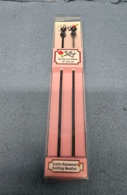 Bettys Rosewood Single Point 10" Size US 6 (4.00mm) Knitting Needles NIP - Image 1 of 4
