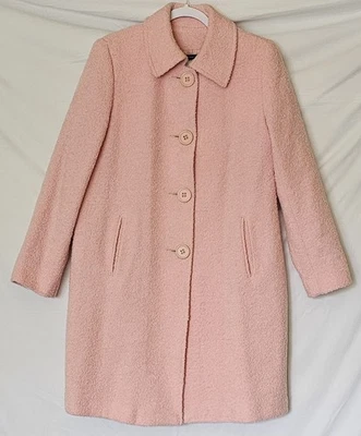 Ladies Vintage Woolblend Bubble Gum Pink Long Coat by J.G. Hook Sz 10P - Image 1 of 4