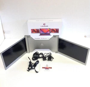 NEW Limink S19 14" Portable Tri-Screen Laptop Monitor w/Cables, Guide FREE SHIP - Picture 1 of 9