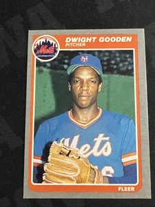 1985 Fleer Dwight Gooden ROOKIE BASEBALL KARTE. Mets - Bild 1 von 2
