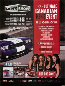Magazine Print Ad VANCOUVER MEN'S SHOW 2011 Car Show Strongman BBQ Event - Picture 1 of 1