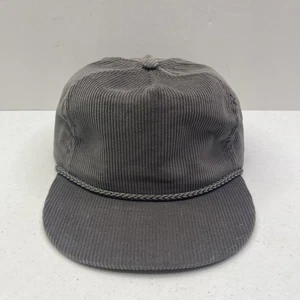 DE COLECCIÓN Gorra de Pana Gris JAN-BAR Sombrero de Cordón Trenzado Hecho en EE. UU. En Blanco - Imagen 1 de 5