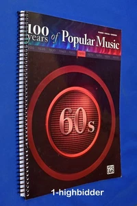 100 Years of Popular Music 1960s Piano Vocal Guitar Chords Spiral Bound Songbook - Picture 1 of 5