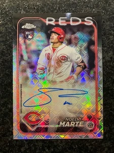 2024 Topps Cromo Logo Fractor Noelvi Marte RCA-NM Rookie Auto RC - Imagen 1 de 2