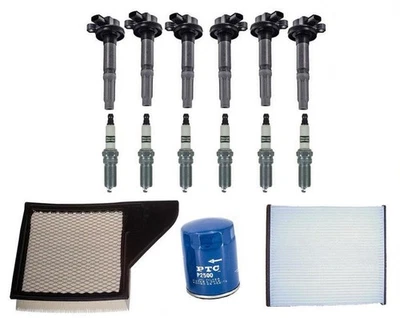 Ignition Coils Platinum Spark Plugs Filters for Ford Mustang 3.7L V6 2011-2012 - Image 1 of 4