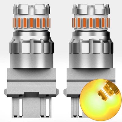 Amber 3157 Turn LED Light Signal Parking Bulbs For Corolla Toyota Tacoma Tundra - Imagem 1 de 4