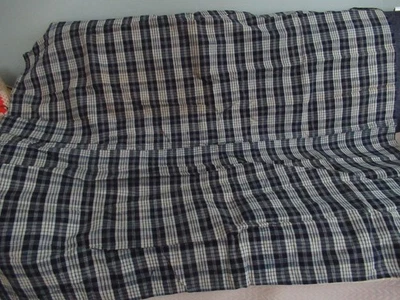 HOUSSE EDREDON  LIN TISSU KELSCH CARREAUX BLEUS - Photo 1/2