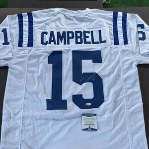 Parris Campbell Autographed Signed XL Custom Colts Jersey-Beckett Witnessed - Picture 1 of 6