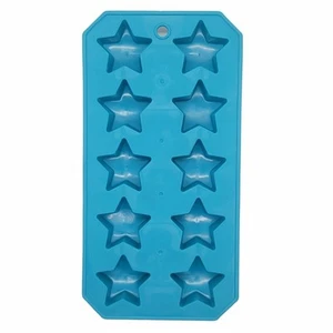 Vassoio flessibile termoplastico 10 cubi Chef Craft per cubetti di ghiaccio - forme di stella - Foto 1 di 4