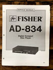 Fisher Ad-834 Cd Player  Service Manual *Original*