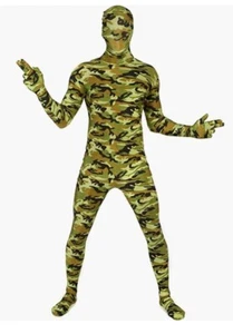 NEW Commando Green Camouflage Morphsuit Size XL Costume Fits 5'10" to 6'3" CAMO - Picture 1 of 1