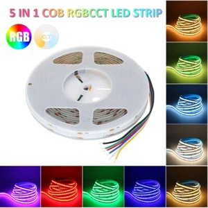 RGB COB LED Strip CCT DIY Multiple Color Tape Light RGBCW 840 LED For Decoration - Picture 1 of 10