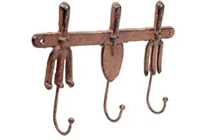 Set ganci in ghisa design attrezzi da giardino ganci a tre strati NUOVO - Foto 1 di 2