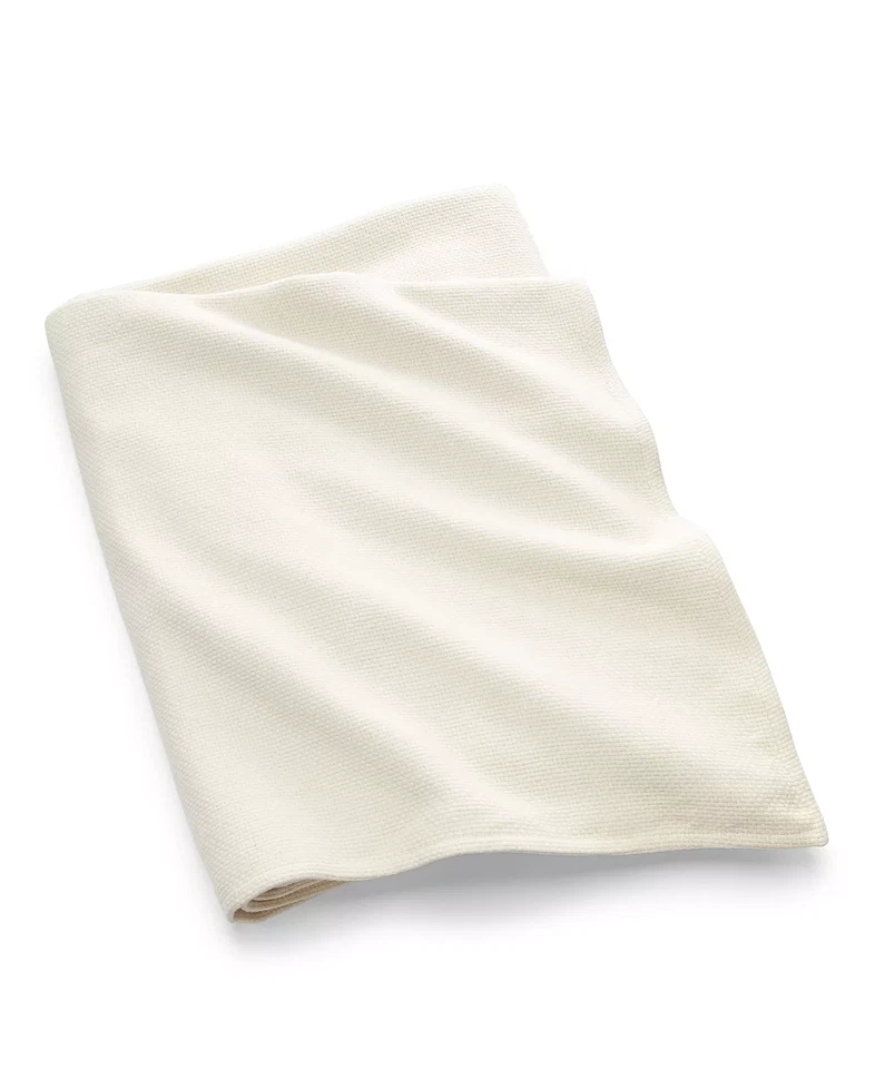 LAUREN RALPH LAUREN Classic Weave King Blanket Cream