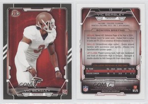 2015 Bowman Rookies Black Vic Beasley #13 Rookie RC