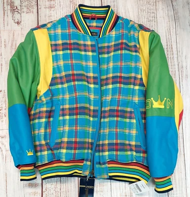 NUEVO - CHAQUETA Crown by Schott NYC XXl Multicolor Lana Cuero F27 - ENVÍO GRATUITO Foto 1 de 4