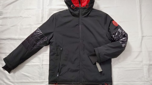 NUOVA GIACCA BUFFER A MANICHE LUNGHE CON CAPPUCCIO DA UOMO MICHAEL KORS TAGLIA M