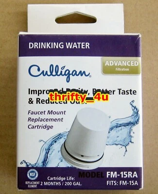 Culligan FM-15RA Faucet Mount Replacement Water Filter Cartridge, NEW, in box. - Image 1 of 4