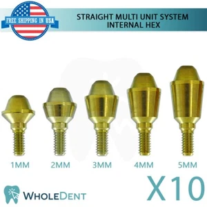 10x Straight Abutment Multi Unit 1,6mm System Titan Dental Tool Int Hex - Bild 1 von 3
