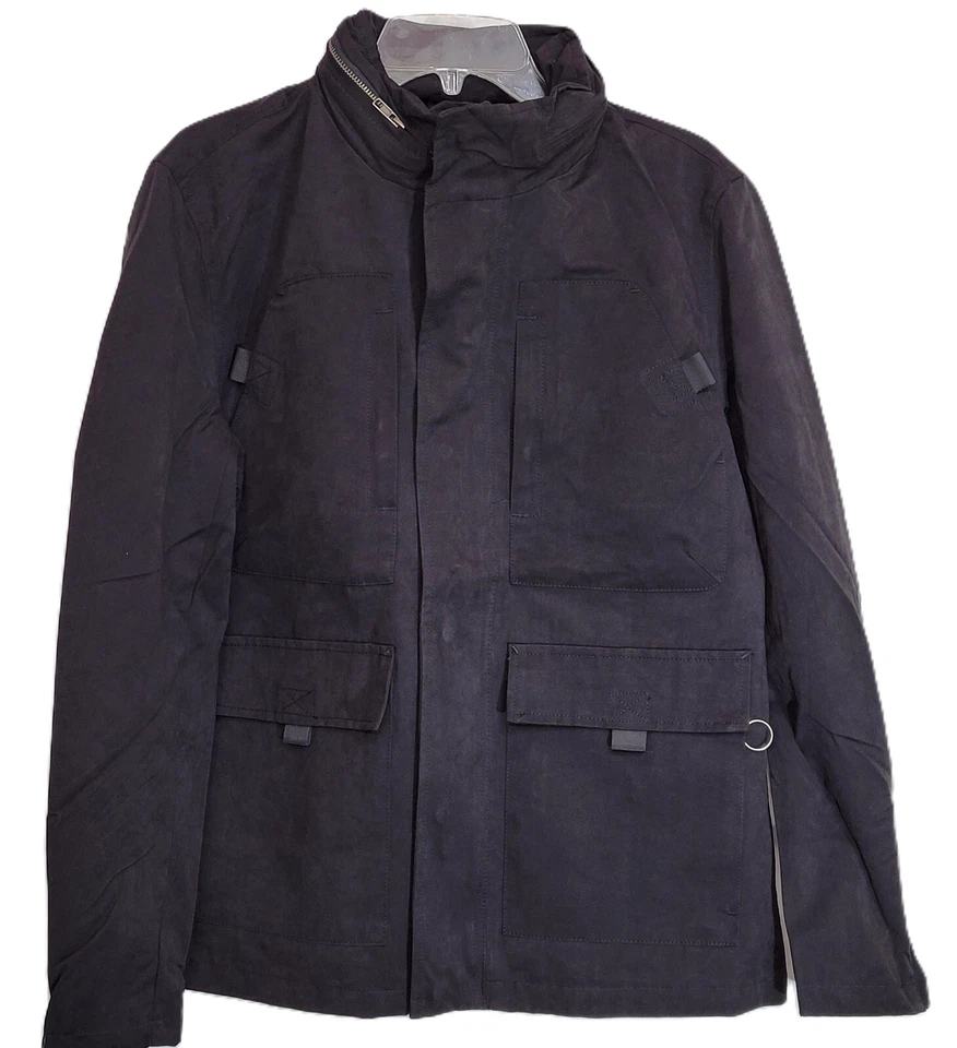 Chaqueta de Campo Indigo Star Para Hombre Cremallera/A Presión Negra con Capucha Embalable Talla S Cálida Foto 1 de 4