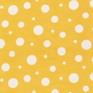 New Cozy White Dots on Yellow Flannel Fabric by the Yard Robert Kaufman - Picture 1 of 1