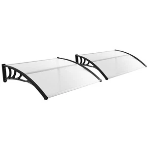 2 PCS 48" x 40" Window Door Awning Canopy Polycarbonate Cover Hollow Sheet - Picture 1 of 8