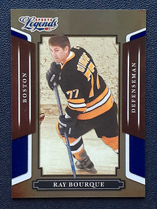 RAY BOURQUE 2008 DONRUSS SPORTS LEGENDS MIRROR BLUE NO 17 #087/100        33855