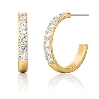 Pendientes hipoalergénicos en forma de C de titanio puro G23 para mujer orejas sensibles Foto 1 de 4