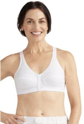 Sujetador de mastectomía blanco cierre delantero/trasero Greta Amoena 2124 talla 34B nuevo con etiquetas Foto 1 de 4