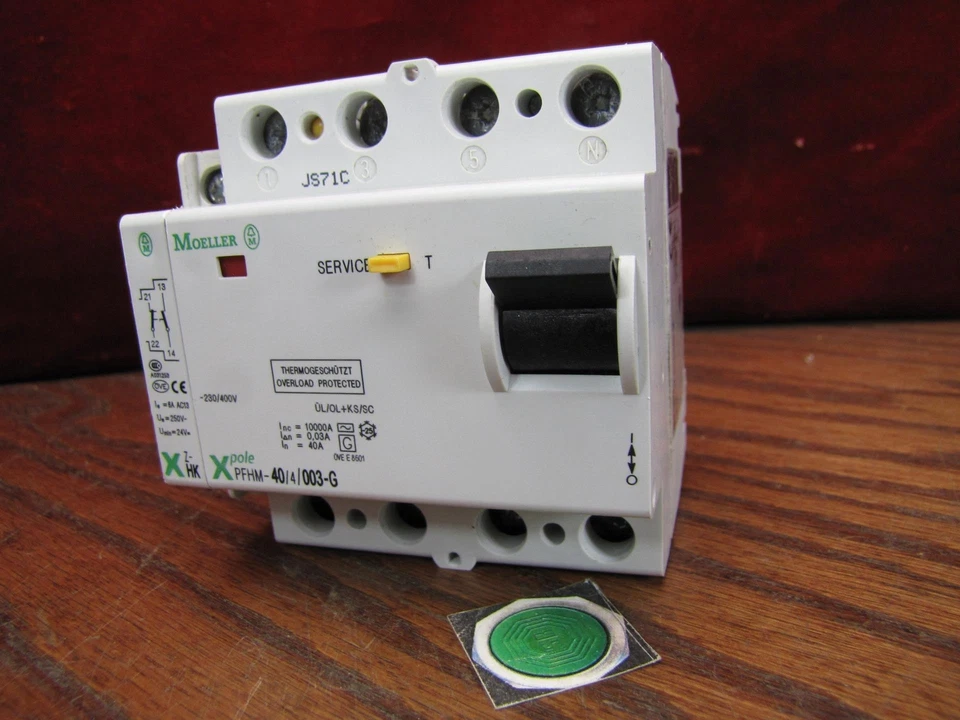 Moeller Eaton corriente residual 40a disyuntor Xpole parte # PFHM-40/4/003-G Foto 1 de 1