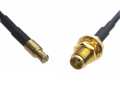 MCX Male to SMA Female Bulkhead RF Coaxial Cable For Antenna Radio wifi 0.5~15FT - Image 1 of 3
