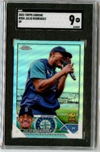 2023 Topps Chrome Julio Rodriguez SP Image Variation Refractor SGC 9 Mint - Picture 1 of 2