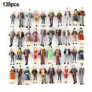 130 Piezas Figuras Pintadas Escala O 1:48 Personas Pasajeras Diferentes Poses Personas NUEVO - Imagen 1 de 8