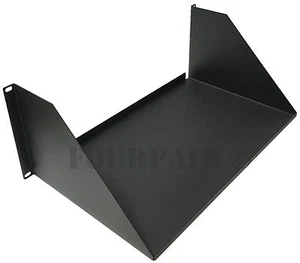 19" 4 Space Heavy Duty Steel Cantilever Relay Rack Mount Data Shelf 4U 10" Deep - Afbeelding 1 van 3