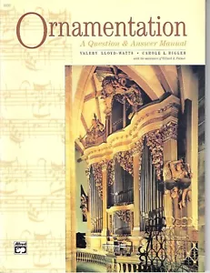 ORNAMENTATION A QUESTION & ANSWER MANUAL Piano Solo Technique Method Music Book - Picture 1 of 2