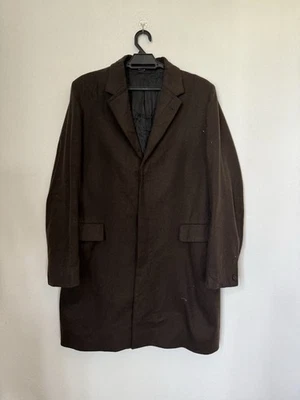 Vintage APC Long Coat Hiver 1998 Dark Brown Made In France Rare - Image 1 of 4