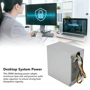290W Power Supply Sturdy Metal Fast Cooling Widely Compatible Desktop Power NEW - Afbeelding 1 van 12
