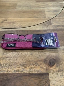 Occhiali da lettura donna Foster Grant Dani PRP viola senza montatura +1,25 con custodia nuovi con etichette - Foto 1 di 5