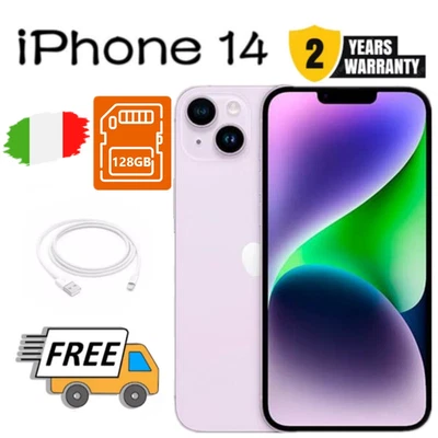NUOVO Apple iPhone 14 - 128GB - Viola (Sbloccato) ✔️Garanzia 24 MESI ✔️Originale - Immagine 1 di 4