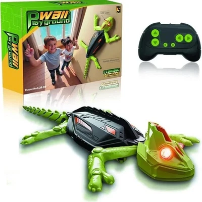 Robot de escalada de pared recargable juguete gecko | Control remoto lagarto con ojos LED Foto 1 de 4