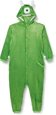 Mike Monster Bodysuit Small Green Soft Fancy Dress or Sleepwear Flannel Fleece - Image 1 of 2