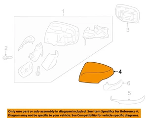 NEW OEM 2017-23 SUBARU Ascent Front LEFT Outside Mirrors-GRAY Cover 91059FL10A - Picture 1 of 4