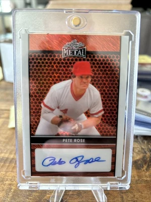 Hoja de metal 2024 Pete Rose automático 5/8 rojo raro Foto 1 de 2