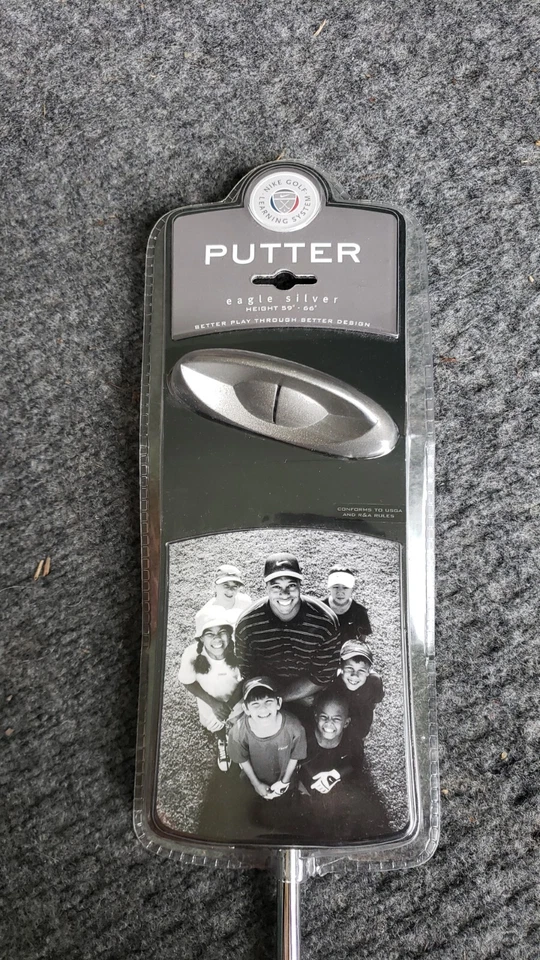 NIKE GOLF LEARNING SYSTEM PUTTER EAGLE SILVER 59"-66" YOUTH  TIGER WOODS - BLACK - Image 1 of 3