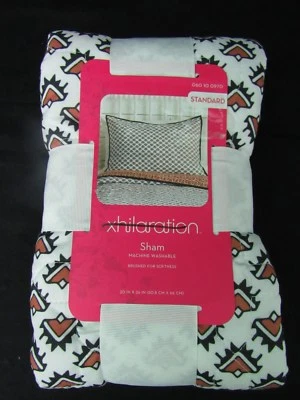 Xhilaration Standard Pillow Sham 20x26 black rust *one sham* new Foto 1 de 4