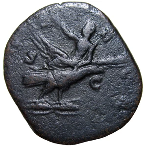 AE SESTERTIUS. DIVUS MARCUS AURELIUS 161-180 AD. ROMA, C. 180 AD. REVERSO ÁGUILA. - Imagen 1 de 7