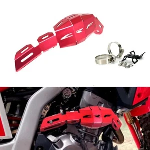 RED POWER BOMB Exhaust Heat Shield Cover Guard For HONDA CRF300L 2021-2024 - Picture 1 of 5