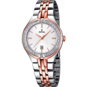 Festina Mademoiselle F168682 Women Silver Steel Strap Analog Dial Watch 32.5 mm - Picture 1 of 4