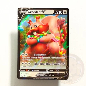 Fusion Strike - Greedent V 217/264 Half Art Ultra Rare Holo - Pack Fresh - Picture 1 of 2